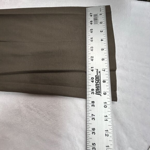 Cabi Womens Size 10 Olive Straight Leg Pants Linen Blend Stretch Style 492 New - Picture 9 of 10